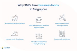 Infographic on 6 reasons why SMEs take business loans