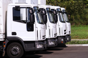 A fleet of trucks that are bought through hire purchase
