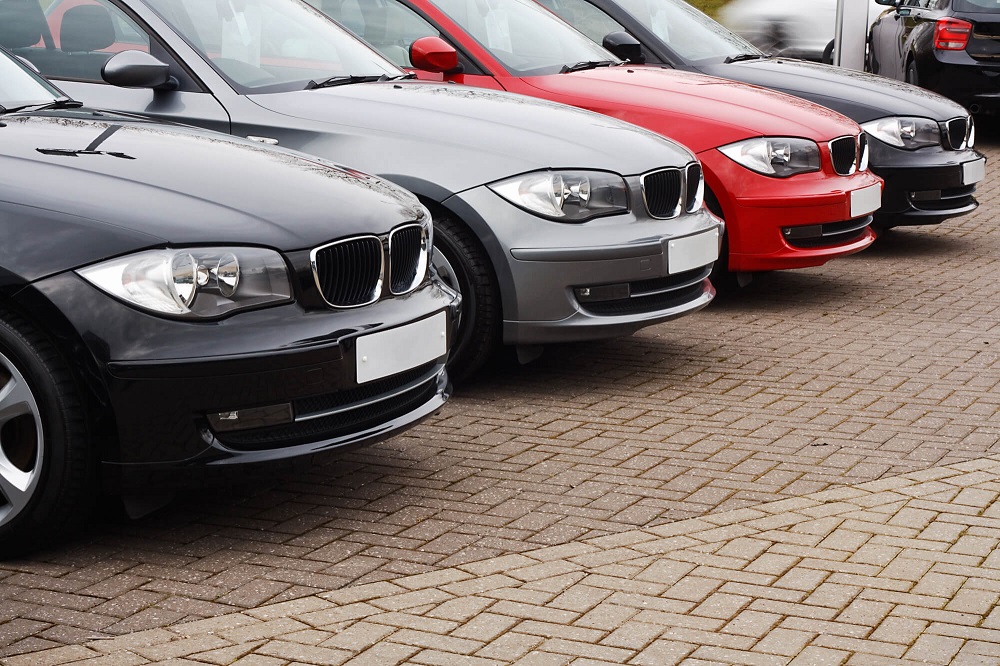 Image of a business’ car fleet, bought with a hire purchase agreement.