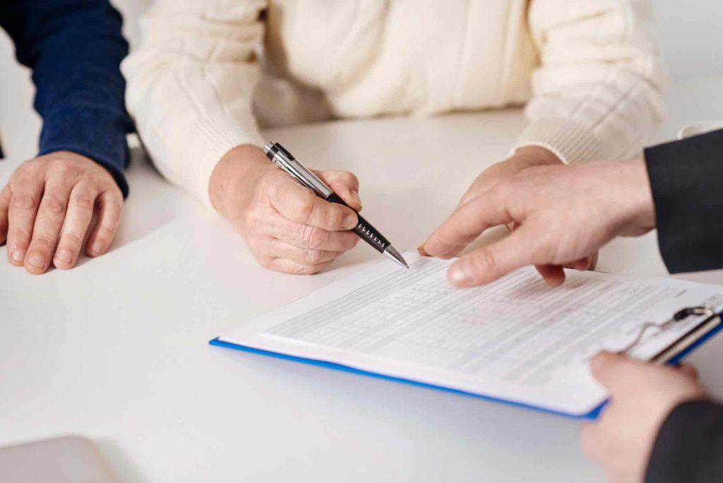 Person signing a Temporary Bridging Loan Programme contract